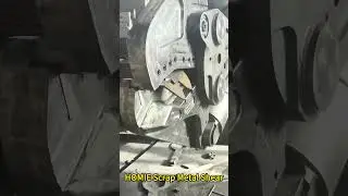 HOMIE Hydraulic Scrap Metal Shear in Action! #heavymachinery #metalrecycling  #excavator