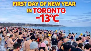 Coldest &ndash;13&deg;C Polar Bear Plunge in Toronto | Record-Breaking New Year Swim 4K