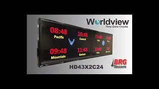 HD43X2C24 Worldview Time Zone Clock by BRG Precision Products