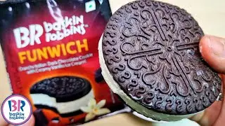 Baskin Robbins Funwich Cookie Ice Cream | Ingredients, Taste, Price, Ad | Funwich Biscuit Ice Cream😋