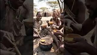 Daily Life in Africa The Grand Village Lunch #shorts #triballife #fyp