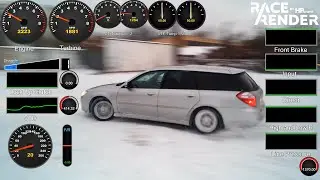 Subaru Legacy IV 3.0R H6 how 5EAT works, part 4 - VTD vs snow (drift,  braking, accelerating)