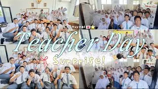 🧑🏻&zwj;🏫Teacher Day vlog | Mission: surprise the introvert (Mr. Fathi) &mdash; first time ever :D