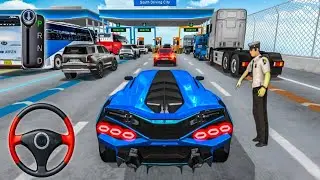 New High speed Blue Lamborghini sian parking in Highway Rest area–3d driving class game 2026#car 