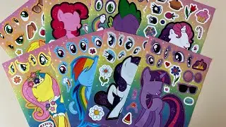 🌈AsmrSticker|🦄MyLittlePony Satisfying with StickerBook TwilightSparkle,Fluttershy,Pinkie Pie,Rainbow