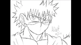 drawing my  custom anime character Ojin