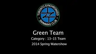 13-15 Synchronized Swimming Team (Dev.) - Toronto Synchro 2014