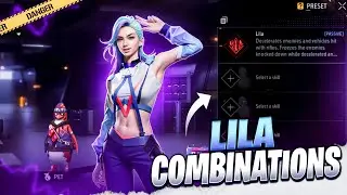 LILA CHARACTER BEST SKILL COMBINATION || BR RANK BEST COMBINATION AFTER UPDATE