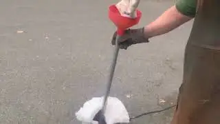 Melting lead for a Highland Games weight