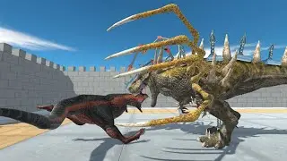 Cyborg T-Rex Mutant vs Challengers from ALL UNITS Animal Revolt Battle Simulator