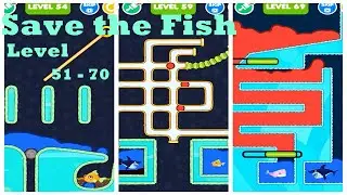 Save the Fish Pin HD - Pull the pin Level 51 - 70 | walkthrough | mini game | ads | puzzle