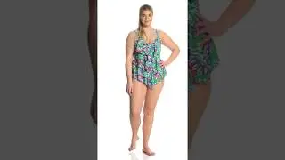 Ceeb Plus Size Wild Flowers Tankini Top | SwimOutlet.com