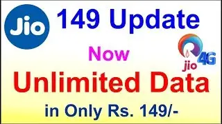 Jio Plan 149 is Updated. Unlimited 4G data and voice call only in Rs.149/-