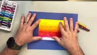 Oil Pastel Tutorial-African Savanna sunset