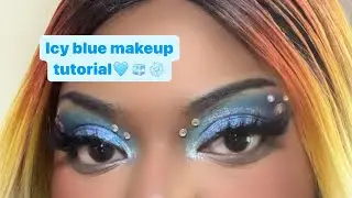 Letting my Snapchat followers pick my makeup 🧊❄️🩵