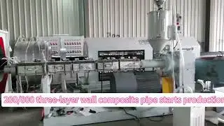 China supplier 200/800mm three-layer wall composite pipe production machine successfully installed
