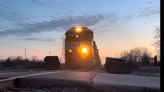 Norfolk Southern NB Coal Train & SB Grain Train at Cooke Rd w/ Brandy (Andrew&rsquo;s Final Video of 2023)