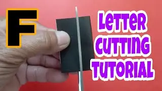 Letter cutting tutorial (Letter F) #lettercutting