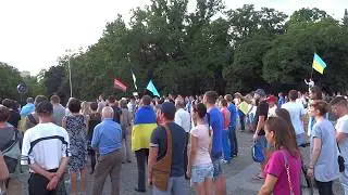 Гимн Украины в Харькове на вече 20.07.14.
