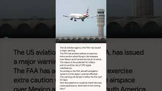 FAA Alert: GPS Interference Threatens Flights in Americas
