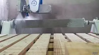 SPATIUM PETRA - MARLIN Donatoni Quadrix CNC Sculpting a White Chibia Granite Pillar
