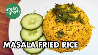 RIDICULOUSLY EASY AND DELICIOUS MASALA FRIED RICE RECIPE | SIMPLE PLANT BASED AND VEGAN FRIED RICE