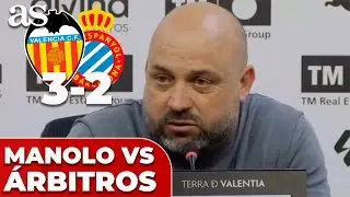 LA RAJADA de MANOLO GONZ&Aacute;LEZ: carga CONTRA LOS &Aacute;RBITROS tras perder contra el VALENCIA