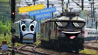 Vaigai SF Express Vs Chennai Vanda Bharath Express|Tamilnadu Legend Clash|rare moments|