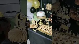 60th birthday theme | Black and Gold | Cassey and Mama