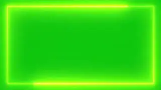 Yellow Neon Border Green Screen Overlay Motion Graphics 4K 30fps Copyright Free