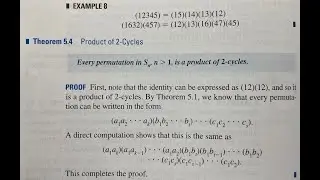 Permutation  Group Transpositions Examples in Various Abstract Algebra Books