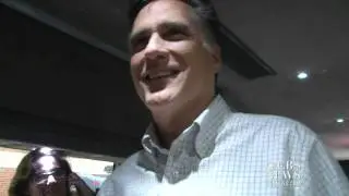 Romney tours new campaign bus