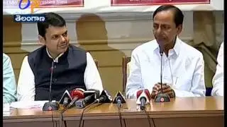 CM KCR Speech At Signing MoUs Of Telangana & Maharashtra Irrigation Projects