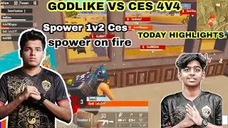 GODLIKE VS CES 4V4 FIGHT 💥 SPOWER 1V2 💥 #rivalesports