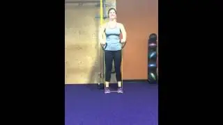 Resistant band front raise