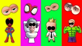 Wrong eyes👀 Spider Man & Skibidi Toilet & Baby Boss & Vlad&Niki - DAME TU COSITA Wrong Head