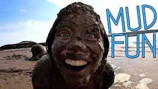 Mud sliding and back flopping in mud