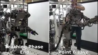 Direct Teaching Control for Upper-Body Dual Arm Robot with WholeBody Balancing