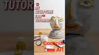 Coconut Putty Art 😍 | Amazing 3D Coconut Art l Putty Art on Coconut #uniquetexture #coconutglow #new