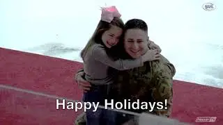 Lone Star Brahmas Assist Soldier Return Home Surprise During Daughter's Puck Drop