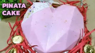 HOW TO MAKE PINATA SMASH CAKE | 3D CHOCOLATE SMASH CAKE | BREAKABLE CHOCOLATE HEART | HAMMER CAKE