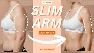 10 Min Slim Arm Workout | 100% Results | Burn Flabby Arm Fat Fast (No Equipment)