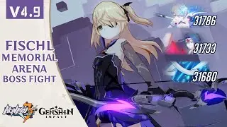 FISCHL Memorial Arena Boss Fight! Honkai x Genshin Crossover - Honkai Impact 4.9 BETA v1