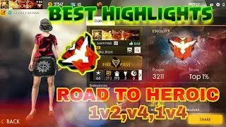 ROAD TO HEROIC SEASON 11 [HIGHLIGHTS#8] || FREE FIRE BATTLEGROUNDS || GAMEYOOD || ALVEE || GARENA!!