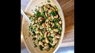 Sallad med stora vita bönor / Salad with large white beans / Recipes & Ingredients below 👇🏻
