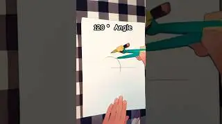 How to Construct a 120 Degree Angle Easily 💯🔥 #ezymath #drawing #trending #maths loncut yali yali