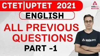 CTET/UPTET 2021 | English Preparation Paper 1 & 2 | All Previous Year Questions #1