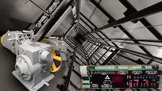 90s Thyssen Lift in old GLASS SHAFT in Aargau, Switzerland