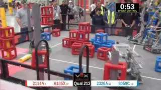 2015 VRC Arts Q213 - 2114A 6135X vs 2326A 8059C - 66 to 72 - VEX Worlds 2015 - Arts Division