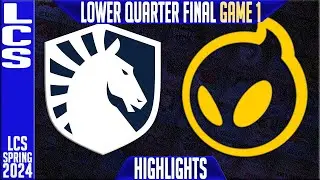 TL vs DIG Highlights Game 1 | LCS Spring 2024 Playoffs Quarter-final | Team Liquid vs Dignitas G1